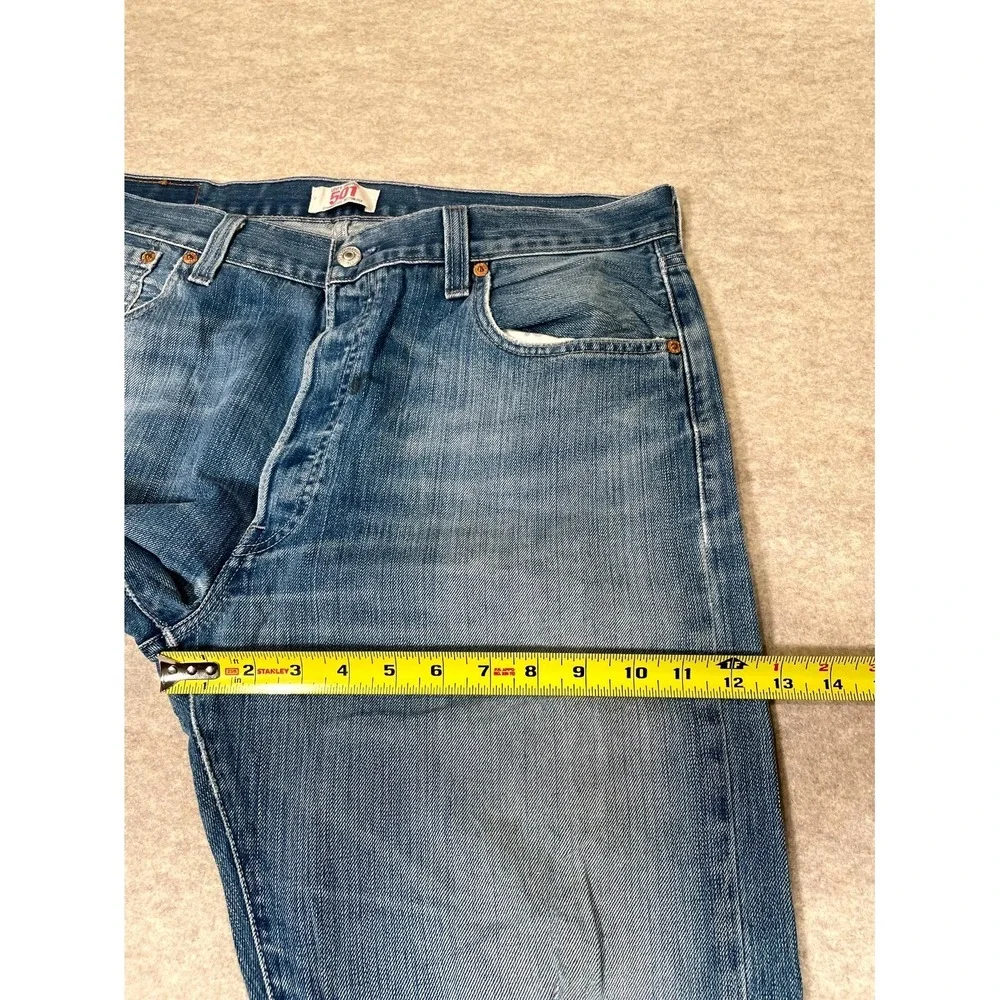 Levis‎ 501 Original Fit Jeans Mens 36x36 Blue Denim Cotton Mid Rise Straight Leg
